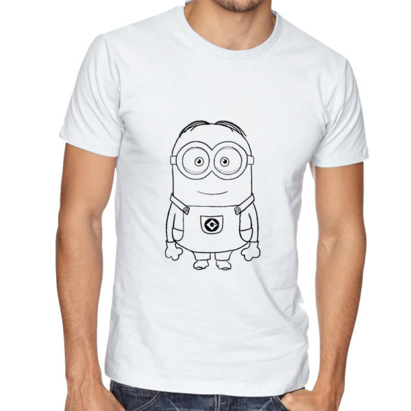 Minions Outline White Tshirt