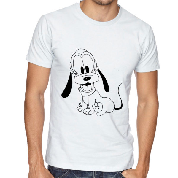 Baby Pluto Outline White Tshirt