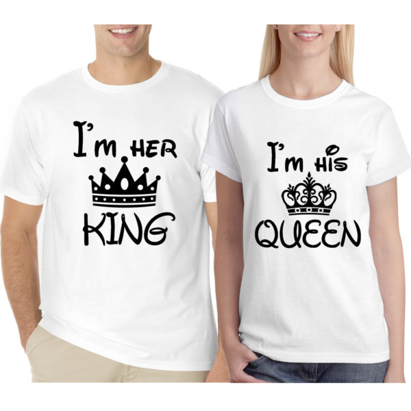 Couple Tshirts Unisex King And Queen