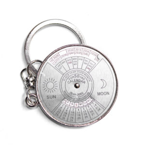 50 Years Calendar Silver Key Chain