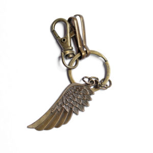 Vintage Feather Wing Pendant Key Chain Key Ring