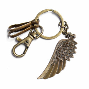 Vintage Feather Wing Pendant Key Chain Key Ring