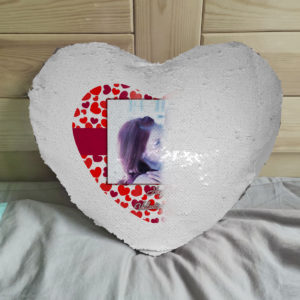 Personalized Heart Magic Pillow White