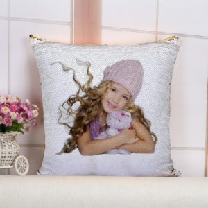 Personalized Square Magic Pillow Pink