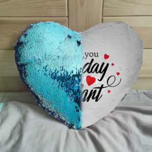 Heart Magic Pillow Blue D1