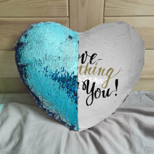 Heart Magic Pillow Blue D4