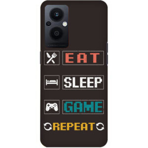Eat Sleep Game Oppo F21 Pro 5G Back Cover