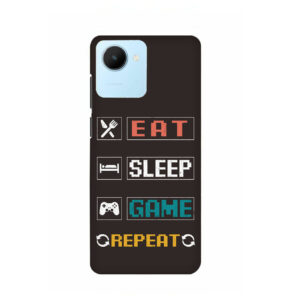 Eat Sleep Game Realme C30 Back Cover